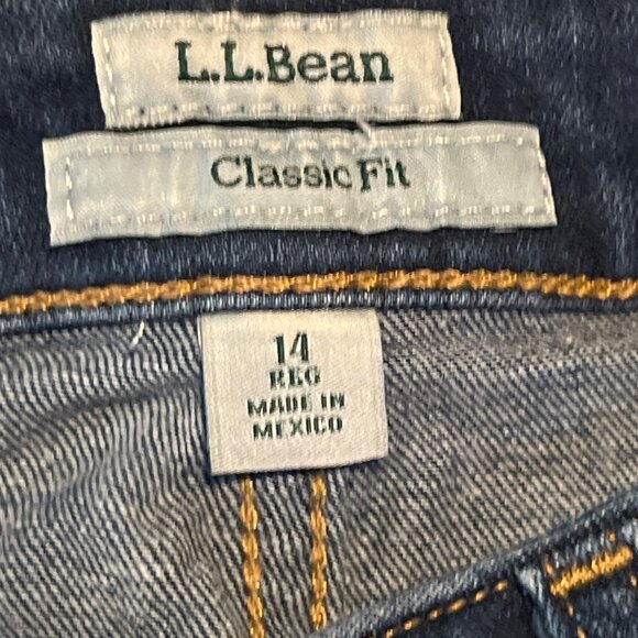 L.L. Bean Womens Classic Fit Denim Jeans Size 14 Regular - Picture 2 of 7